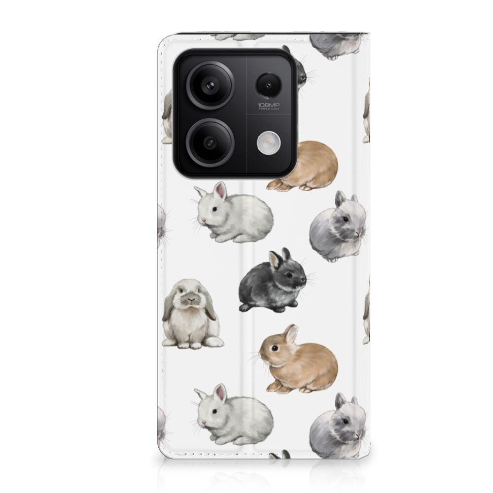 Xiaomi Redmi Note 13 5G Hoesje maken Konijntjes voorkant