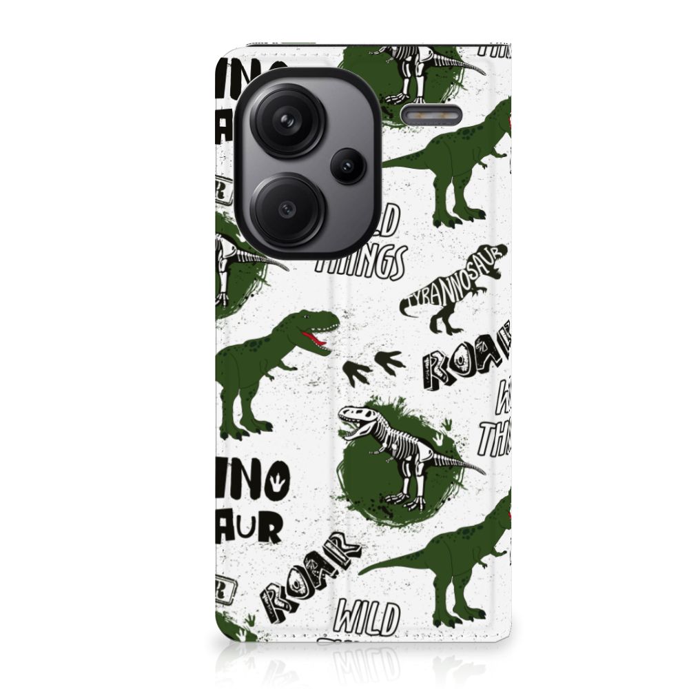 Hoesje maken voor Xiaomi Redmi Note 13 Pro Plus Dinosaurus dino ontwerp voorkant