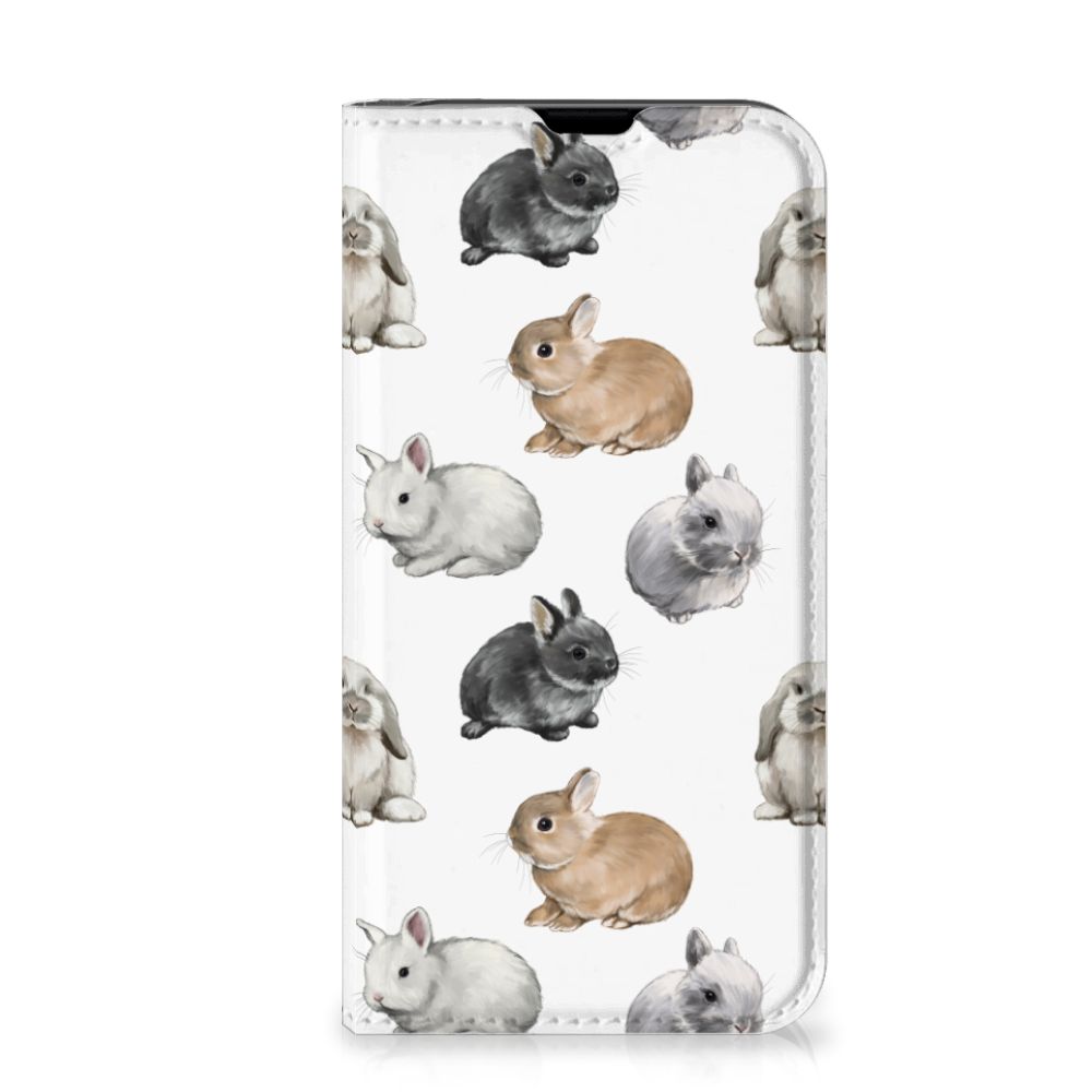 Hoesje maken voor iPhone 13 Mini Konijntjes met schattige konijnen in verschillende kleuren 🐇.