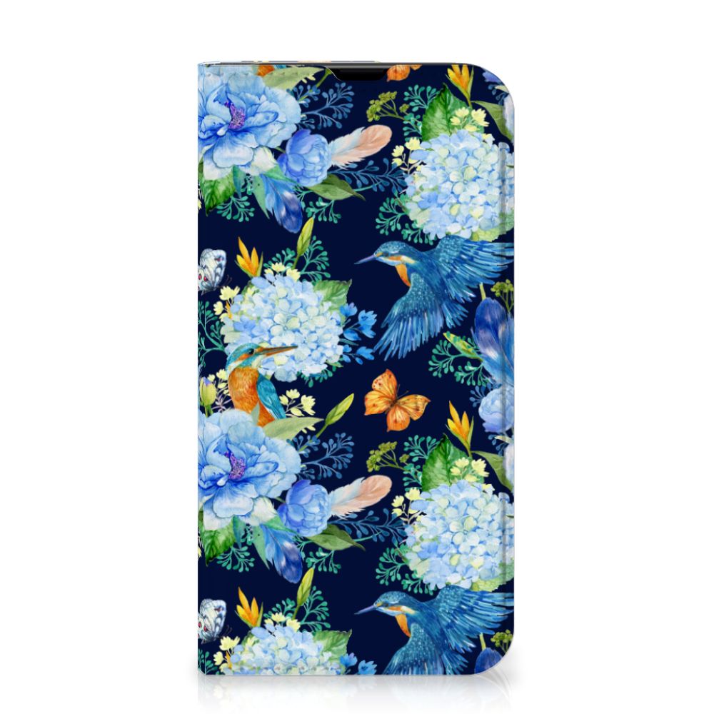 Hoesje maken voor iPhone 13 Pro IJsvogel met bloemen en vlinders 🌼🦋