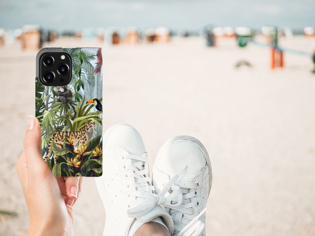 iPhone 13 Pro hoesje maken voor iPhone 13 Pro Jungle jungle design hand vooraan