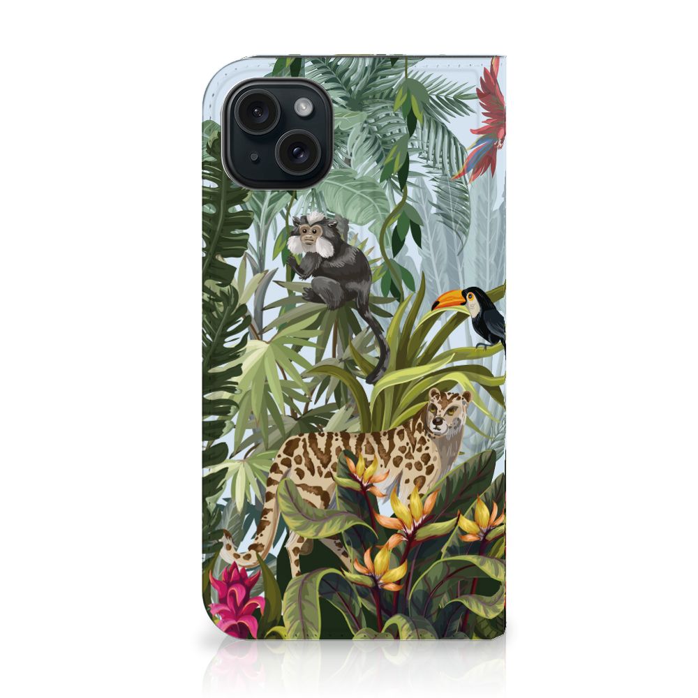 Apple iPhone 15 Plus Hoesje maken voor iPhone 15 Plus Jungle jungle design voorkant