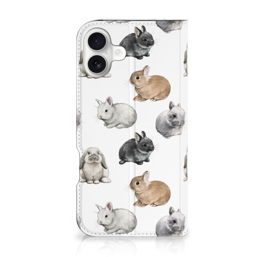 iPhone 16 Plus Hoesje maken voor iPhone 16 Plus Konijntjes design konijnen aanzicht