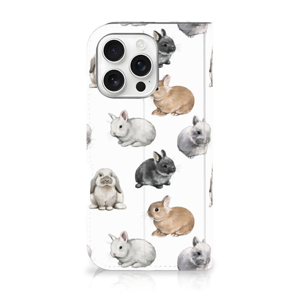iPhone 16 Pro Hoesje maken voor iPhone 16 Pro Konijntjes design konijntjes aanzicht