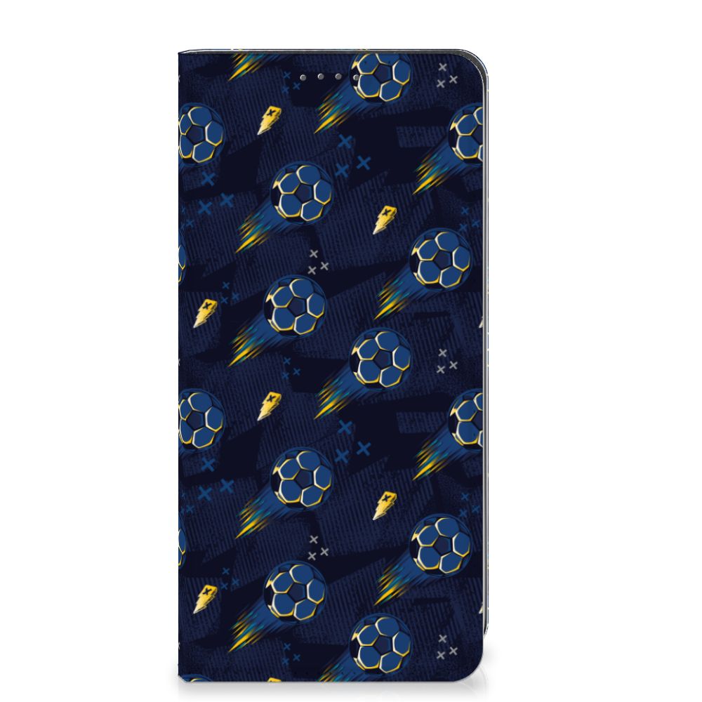 Google Pixel 7A Hoesje met Magneet Voetbal voetbal ontwerp voorkant