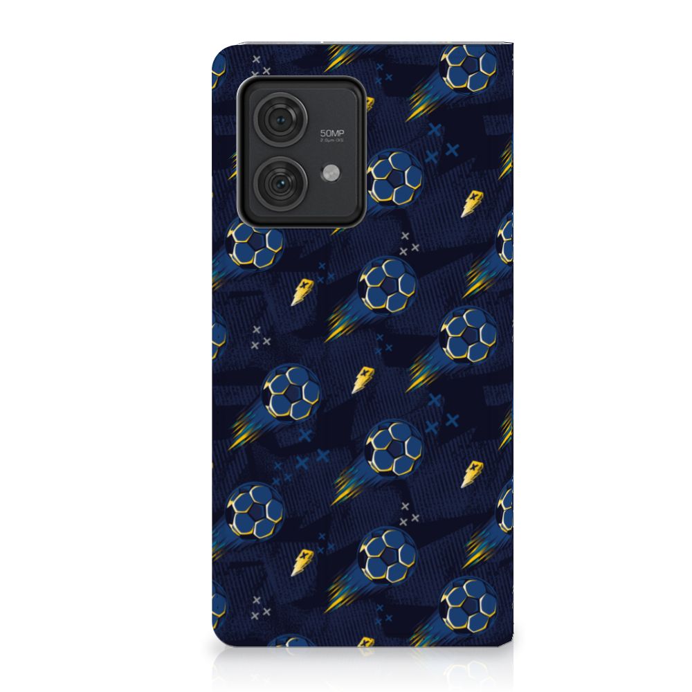 Motorola Edge 40 Hoesje met Magneet Voetbal achterkant