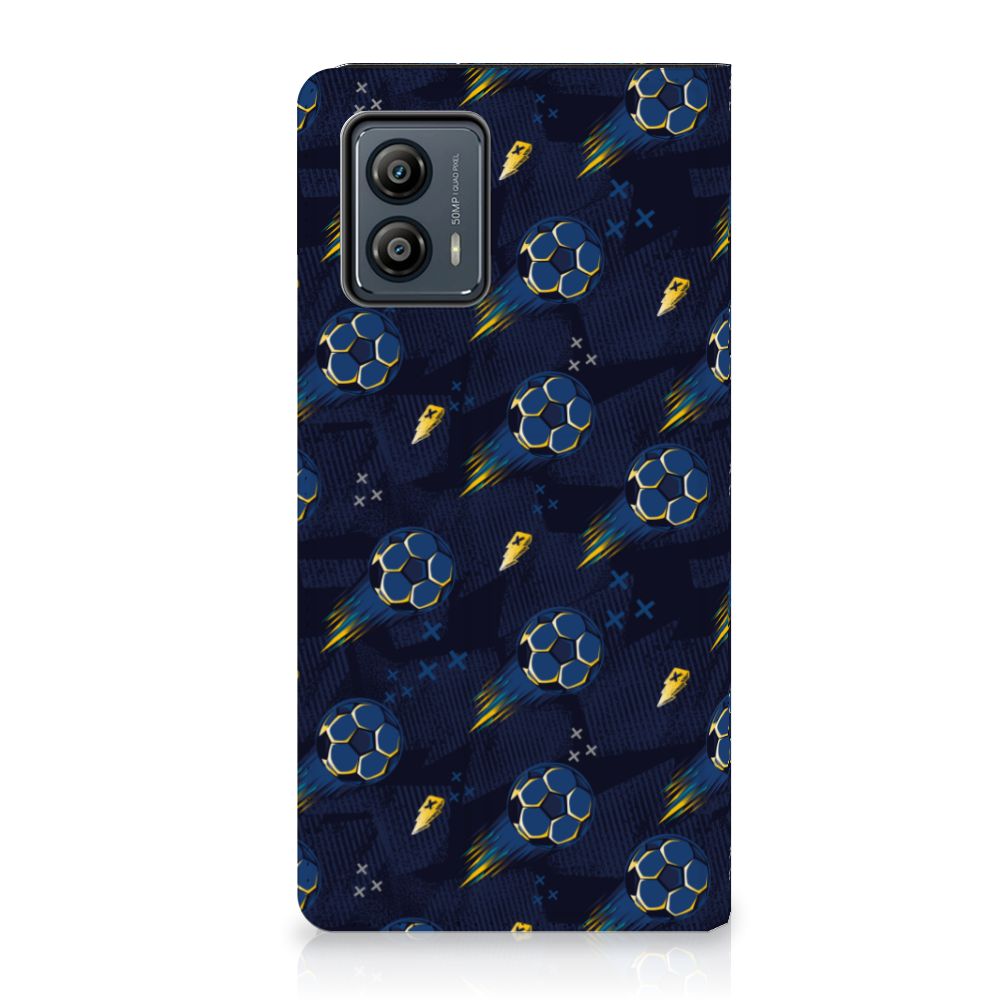 Motorola Moto G53 Hoesje met Magneet Voetbal zijdig