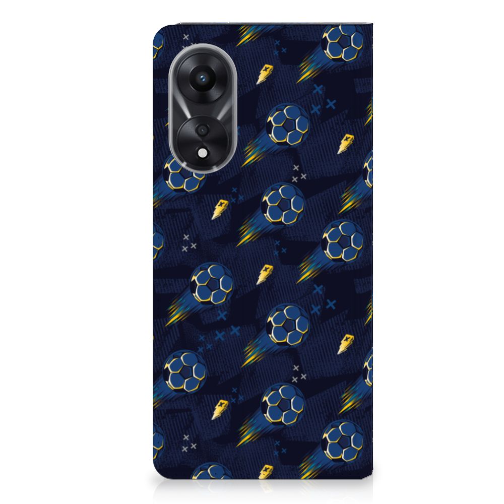 OPPO A78 A58 5G Hoesje met Magneet Voetbal voorzijde