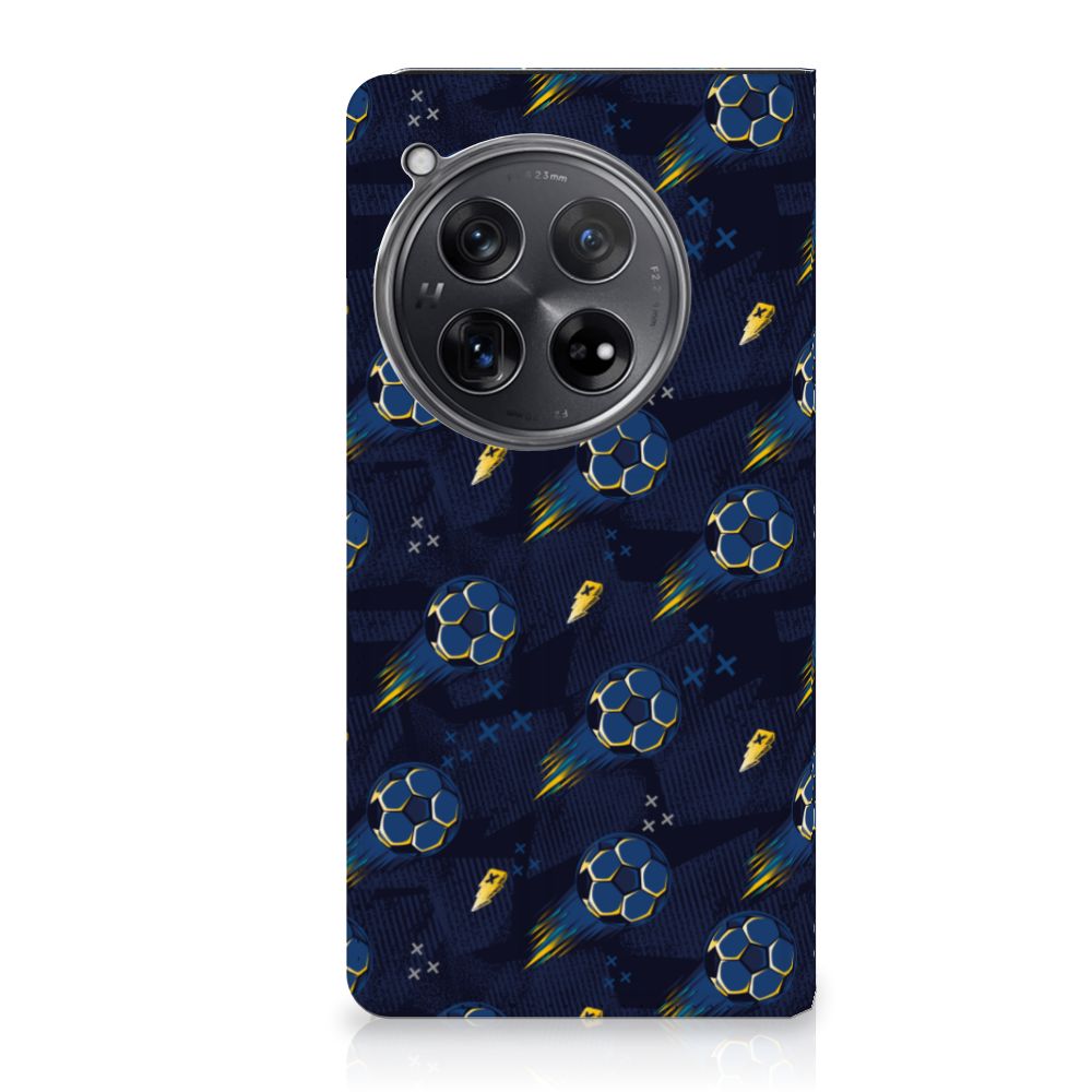 OnePlus 12 Hoesje met Magneet voor OnePlus 12 Voetbal zijkant