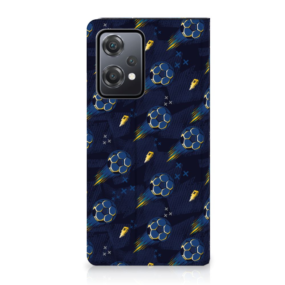Hoesje met Magneet voor OnePlus Nord CE 2 Lite 5G Voetbal in levendig design met ballen en icoontjes ⚽.