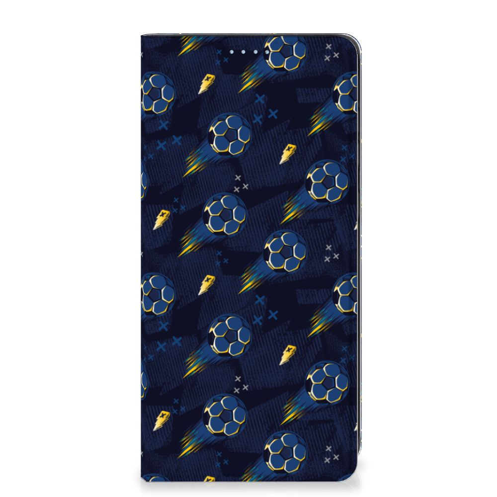 Hoesje met Magneet voor Samsung Galaxy A21s Voetbal, duurzaam en met een sportieve uitstraling ⚽.