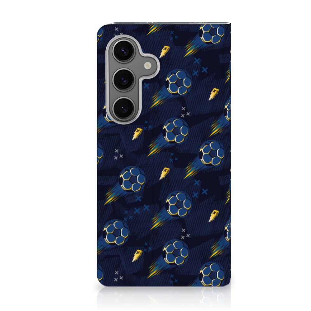 Samsung Galaxy S25 Hoesje met Magneet Voetbal achterkant