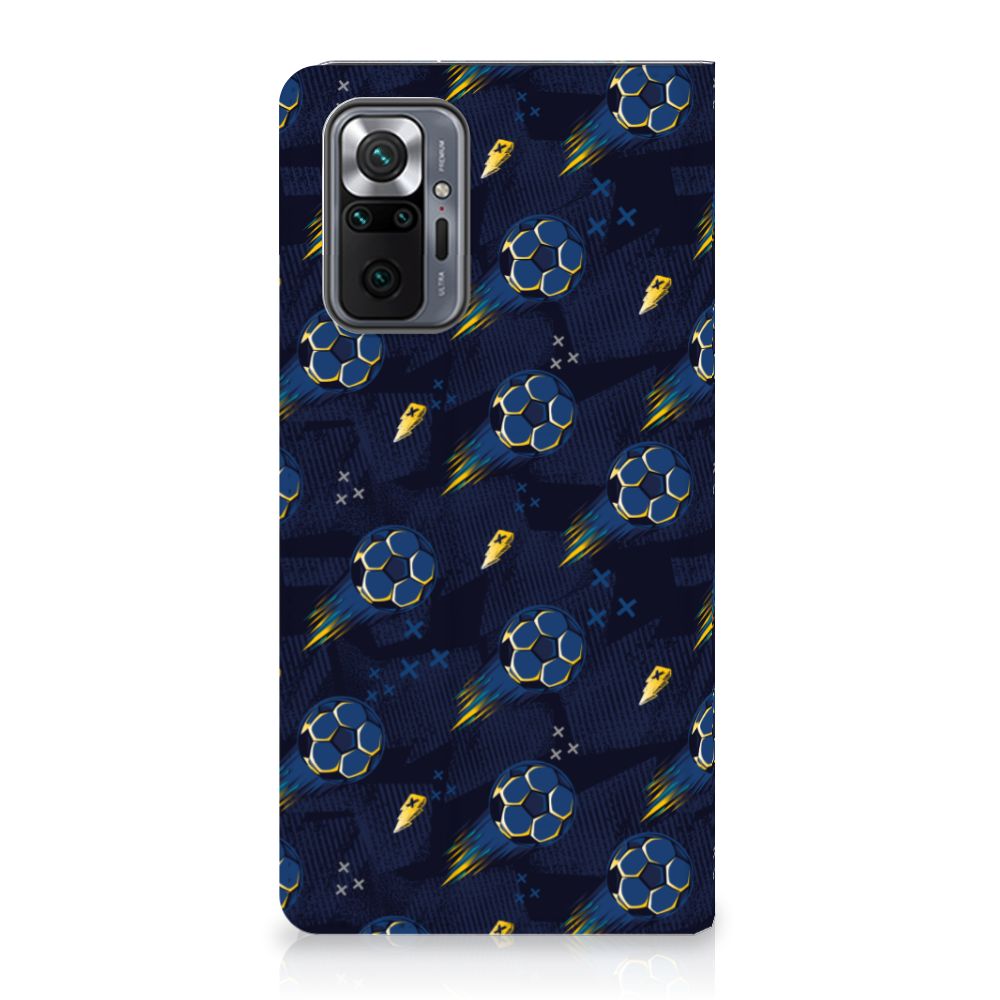 Xiaomi Redmi Note 10 Pro Hoesje met Magneet Voetbal aanzicht