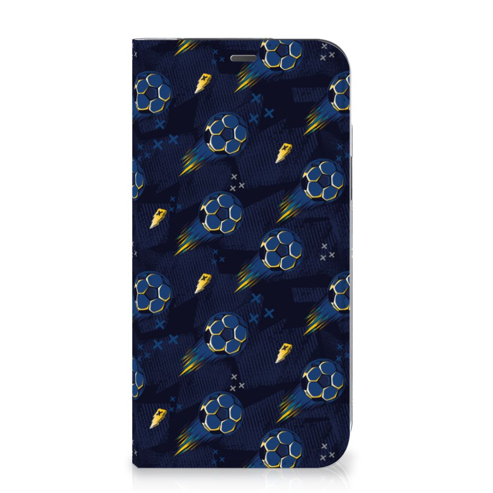 Hoesje met Magneet voor iPhone 12 Pro Max Voetbal met dynamisch ontwerp van voetbal en sterren ⚽️