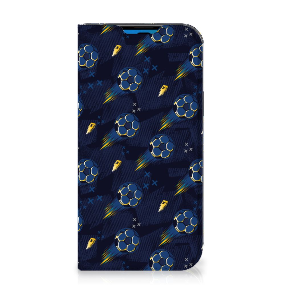 iPhone 14 Pro Hoesje met Magneet Voetbal design vooraanzicht
