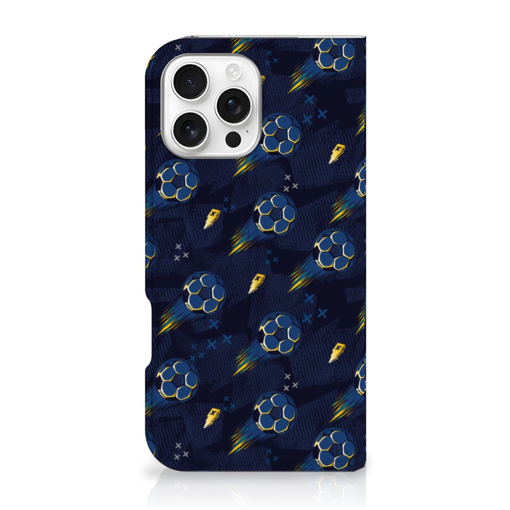 Hoesje met Magneet voor iPhone 16 Pro Max Voetbal design met ballen aanzicht