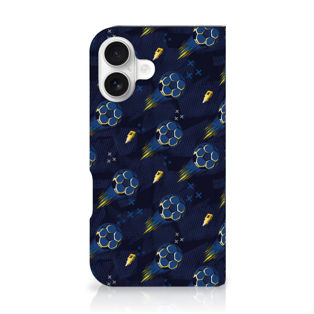 iPhone 16 Hoesje met Magneet voor iPhone 16 Voetbal achterkant