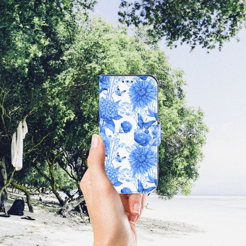 Hoesje voor Apple iPhone 11 Pro Flowers Blue, met prachtig blauw bloemendesign op een mooie zomerse achtergrond 🌸.