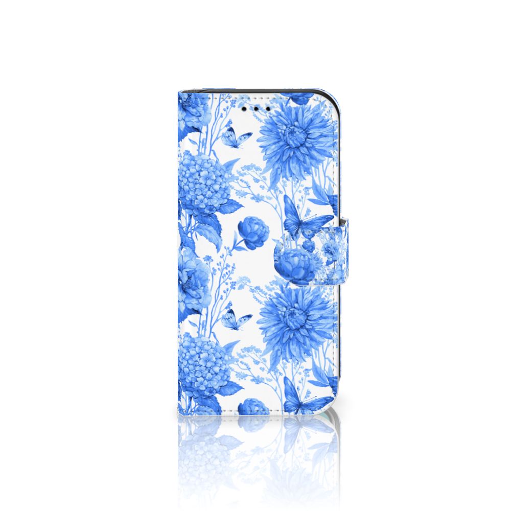 Hoesje voor Apple iPhone 11 Pro Flowers Blue met prachtig blauw bloemen ontwerp 🌸.