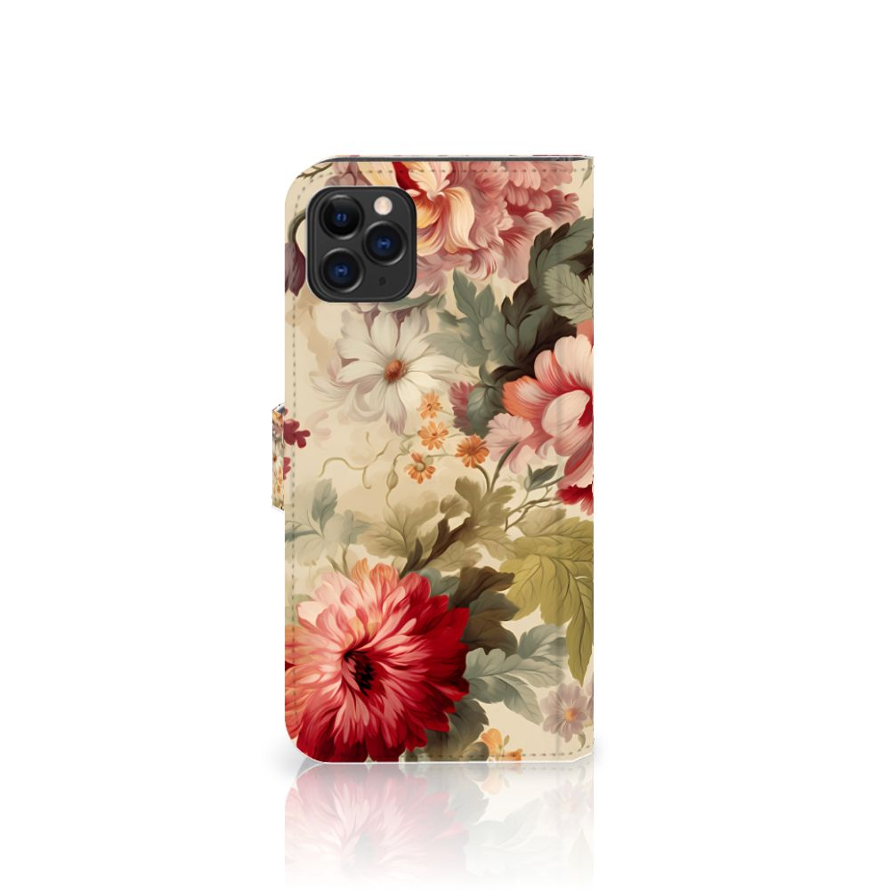 Apple iPhone 11 Pro Max Hoesje voor Apple iPhone 11 Pro Max Bloemen bloemen voorkant