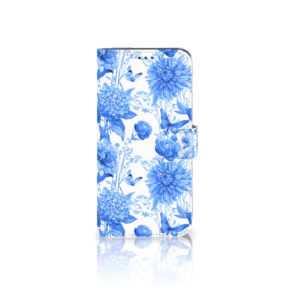 Hoesje voor Apple iPhone 11 Pro Max Flowers Blue met prachtig blauw bloemen design 🌸.