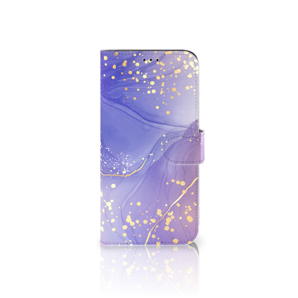 Hoesje voor Apple iPhone 11 Pro Max Watercolor Paars met gouden accenten, prachtig en stijlvol design.