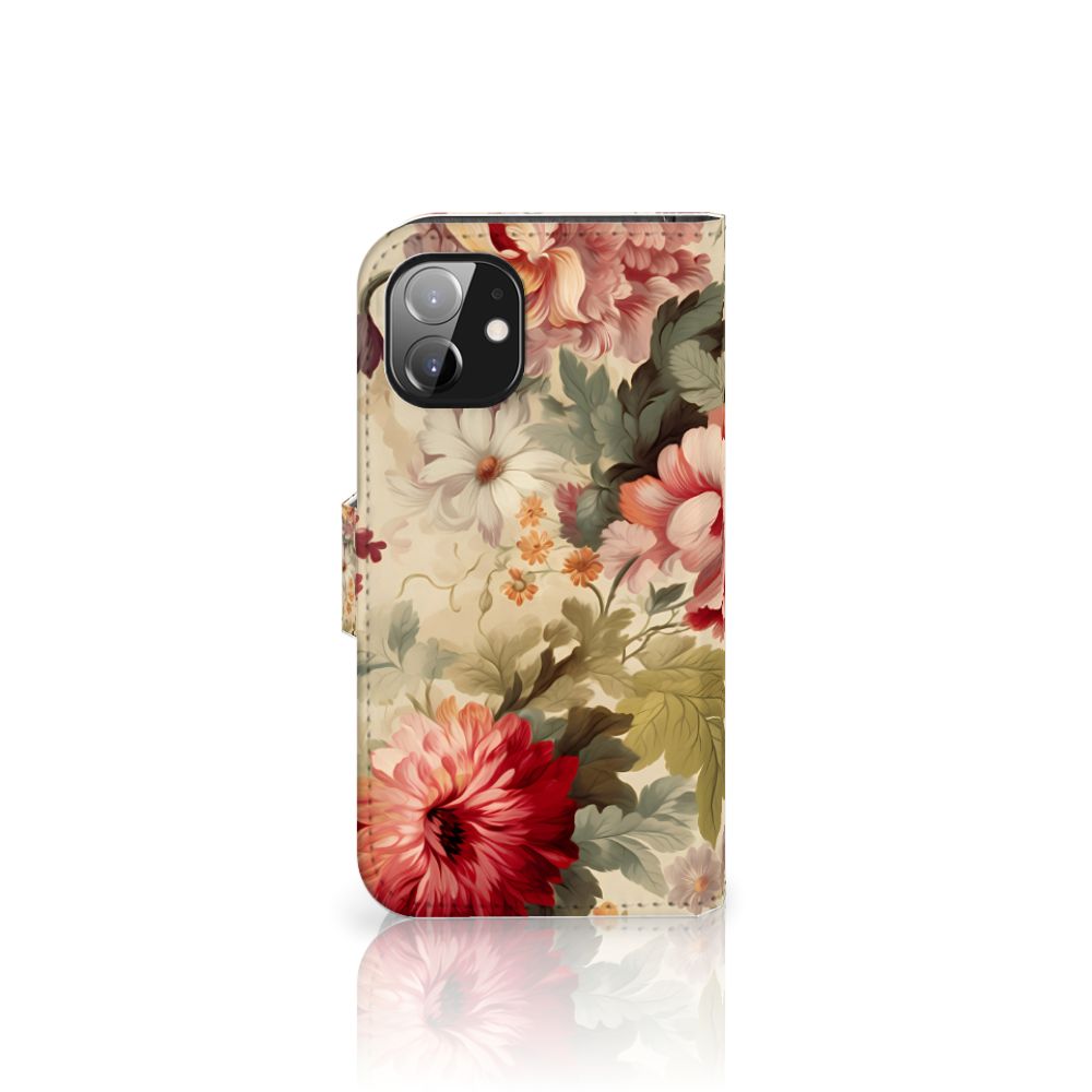 Hoesje voor Apple iPhone 12 Mini Bloemen met bloemenprint in warme kleuren 🌸
