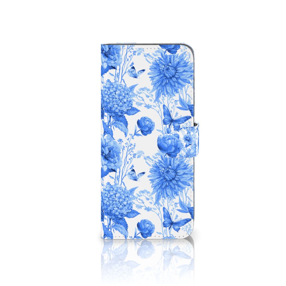 Fairphone 5 Hoesje voor Fairphone 5 Flowers Blue voorkant bloemen design