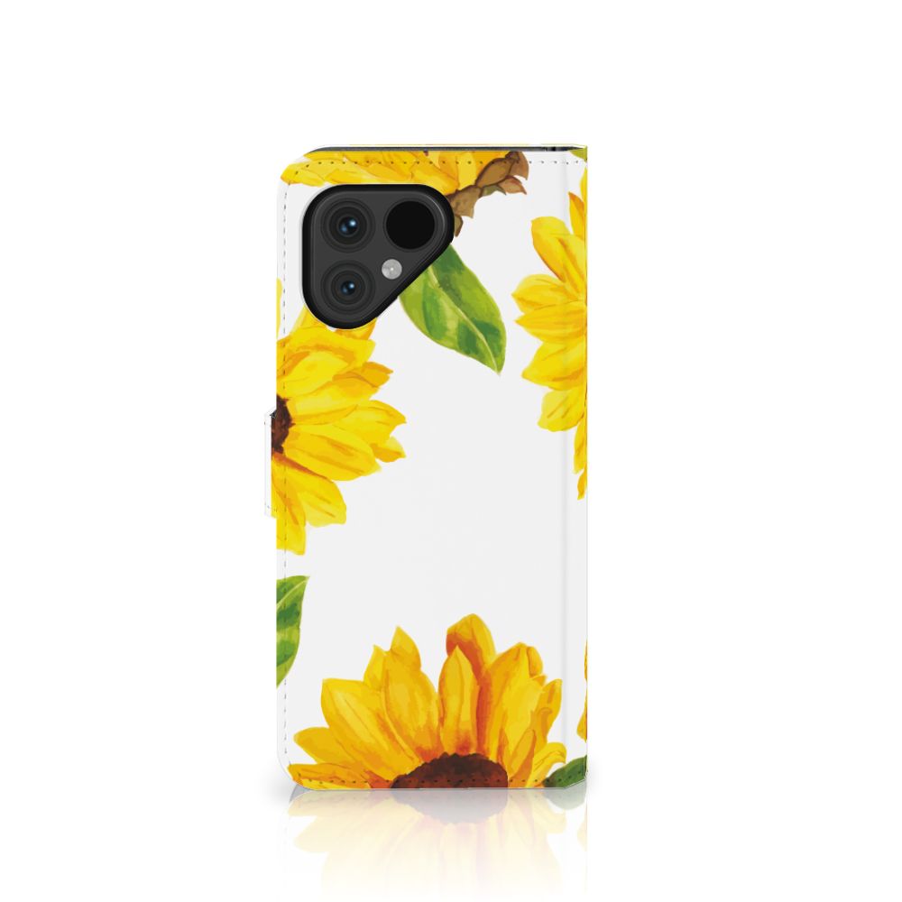 Fairphone 5 hoesje voor Fairphone 5 Zonnebloemen zonnebloem design zijaanzicht