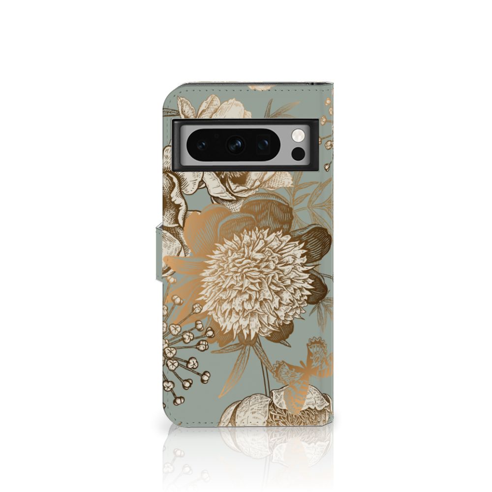 Hoesje voor Google Pixel 8 Pro Vintage Bird Flowers met een elegant bloemenontwerp voor bescherming en uitstraling 🌺.