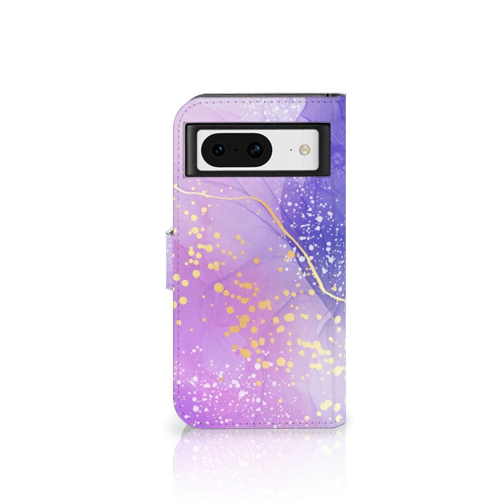 Google Pixel 8 hoesje Watercolor Paars voorkant