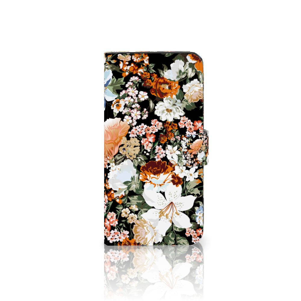 Google Pixel 8A Hoesje Dark Flowers voorkant
