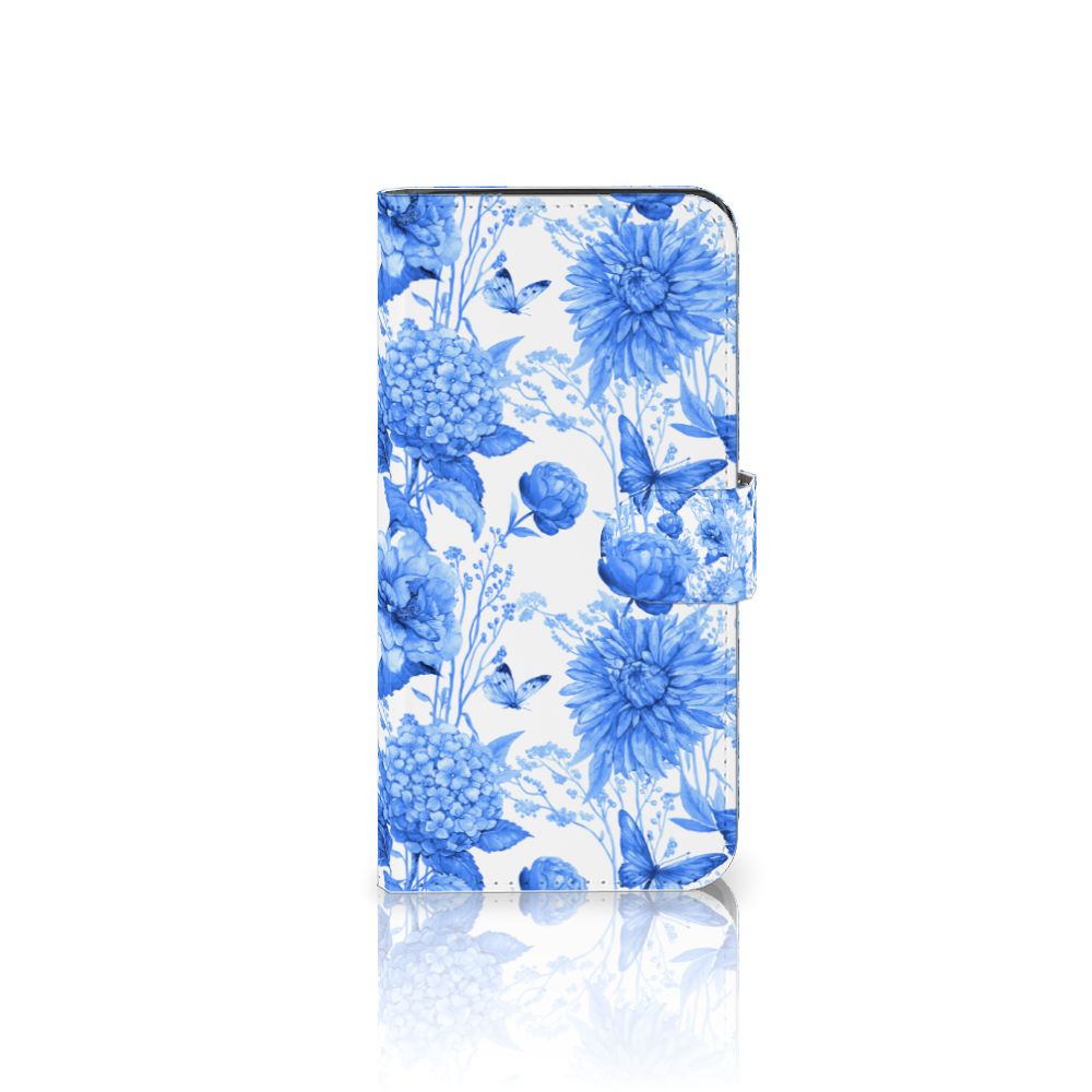 Hoesje voor Google Pixel 8A Flowers Blue telefoonhoesje bloemen blauw voorkant