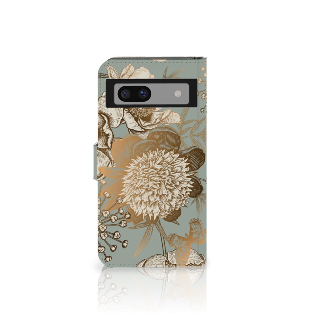 Google Pixel 8A hoesje Vintage Bird Flowers voorkant