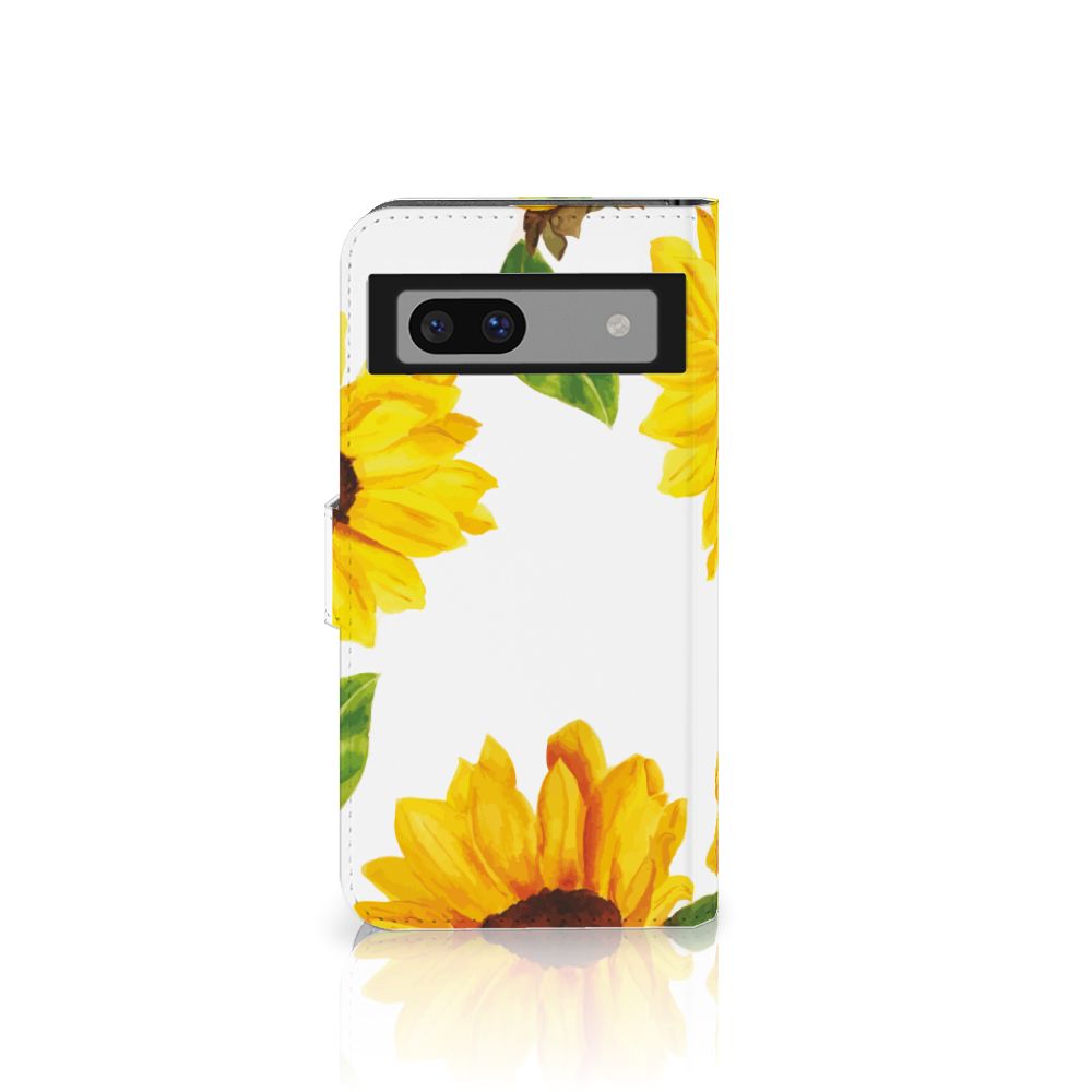 Google Pixel 8A hoesje voor Google Pixel 8A Zonnebloemen zonnebloemen design voorkant