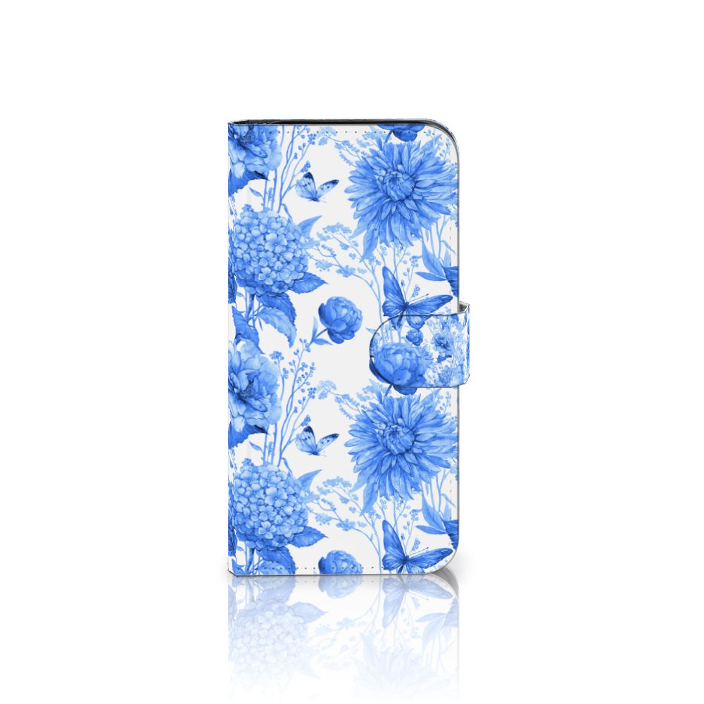 Hoesje voor Google Pixel 9 | 9 Pro Flowers Blue bloemen blauw vooraanzicht