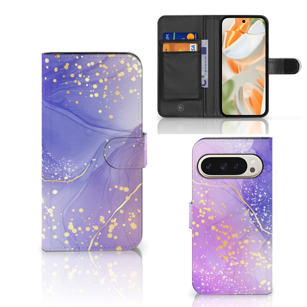 Hoesje voor Google Pixel 9 | 9 Pro Watercolor Paars