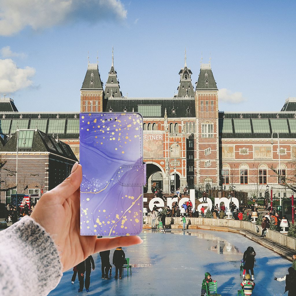 Huawei P10 Lite hoesje Watercolor Paars hand met hoesje voor Rijksmuseum Amsterdam