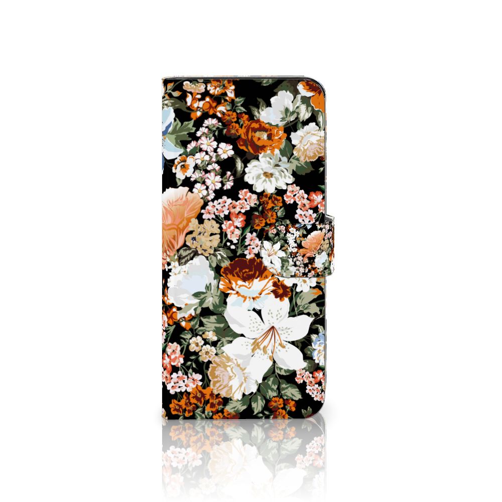 Motorola Edge 40 Pro hoesje Dark Flowers voorkant