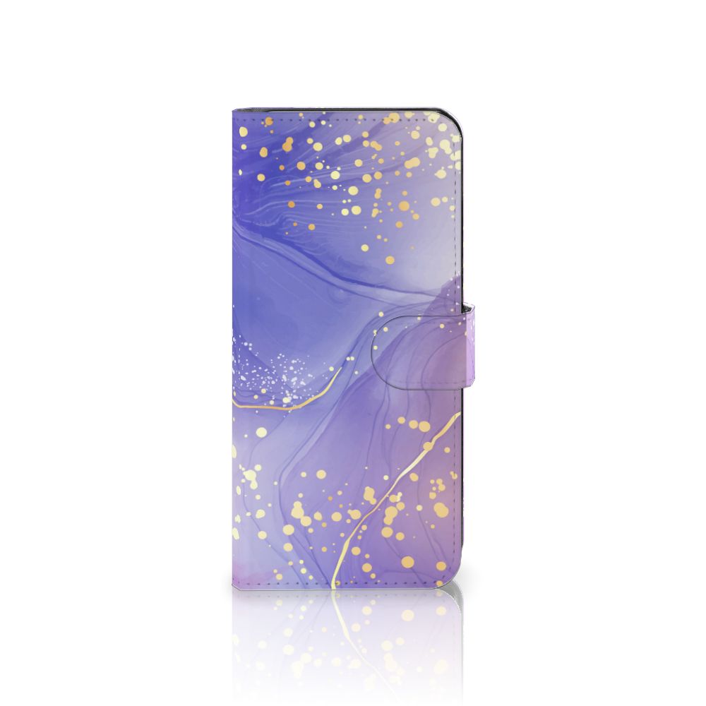 Hoesje voor Motorola Edge 40 Watercolor Paars met een schitterend watercolor design in paars en goud 🌟.
