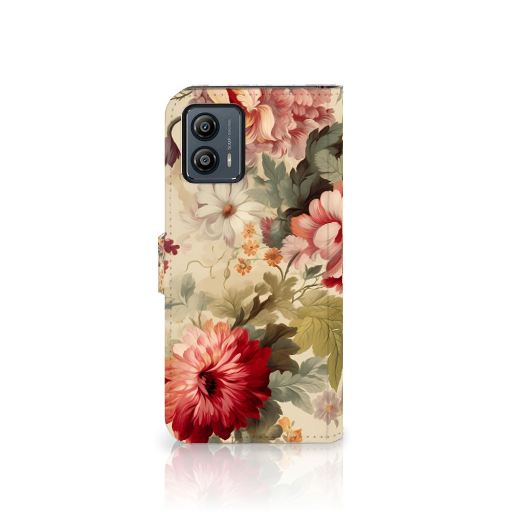 Motorola Moto G53 Hoesje voor Motorola Moto G53 Bloemen aanzicht