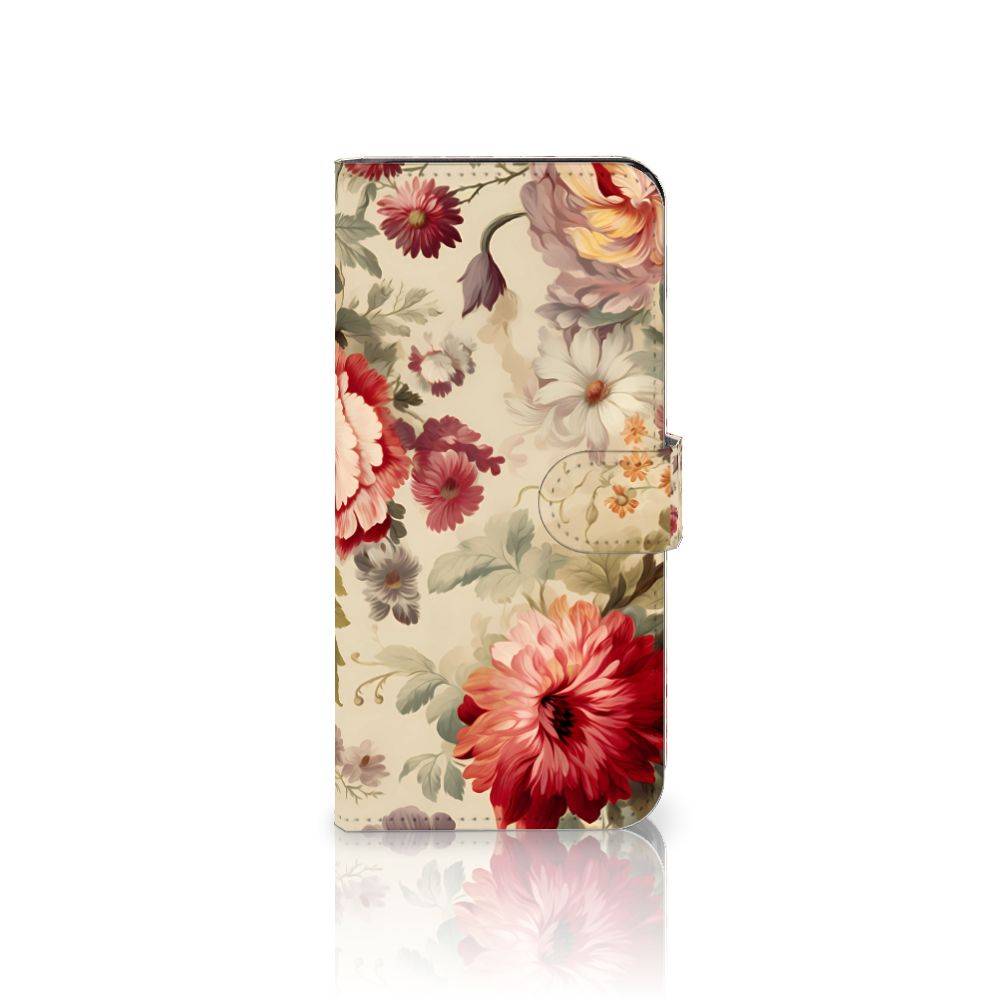 Motorola Moto G53 Hoesje Bloemen design bloemen aanzicht