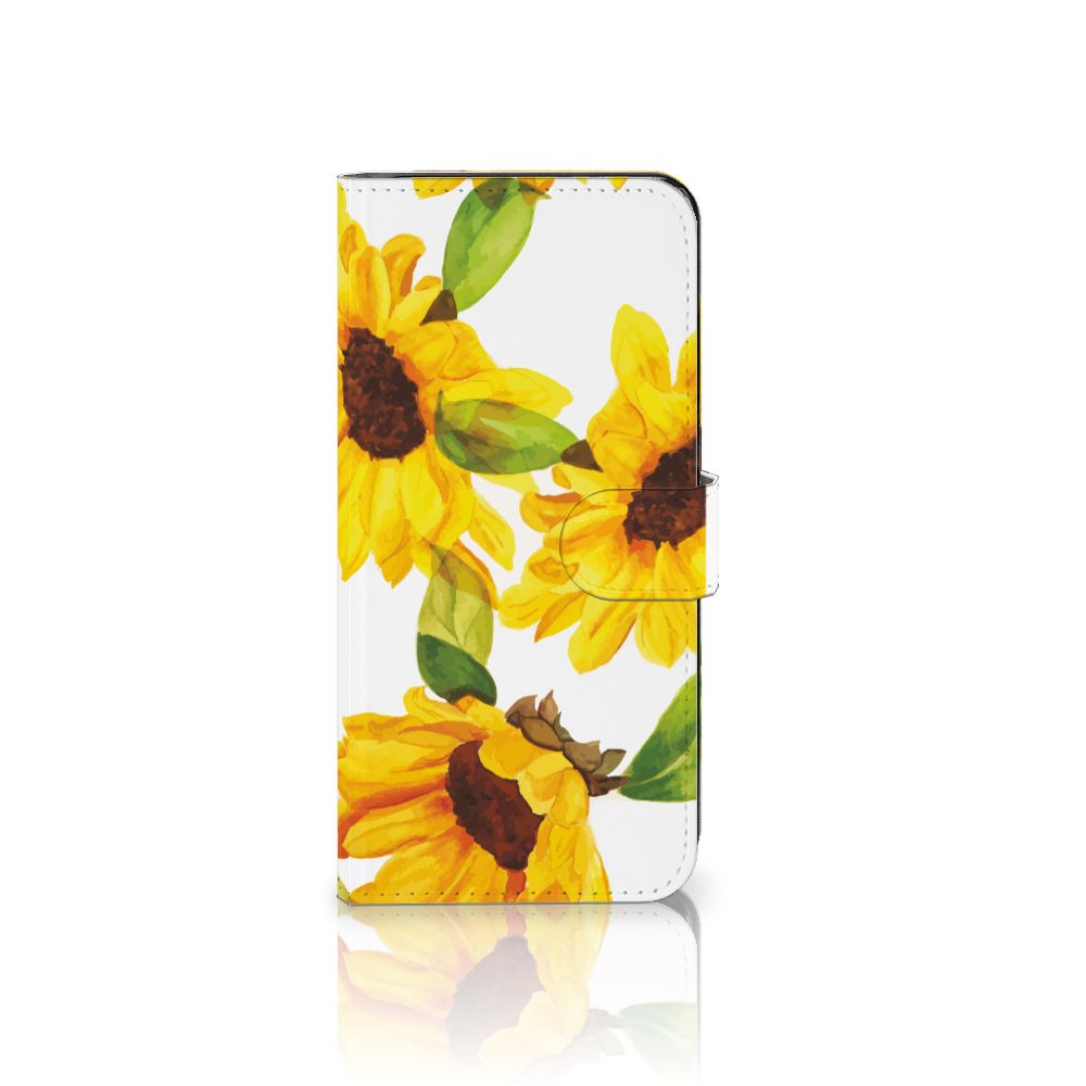 Motorola Moto G73 hoesje zonnebloemen design voorkant