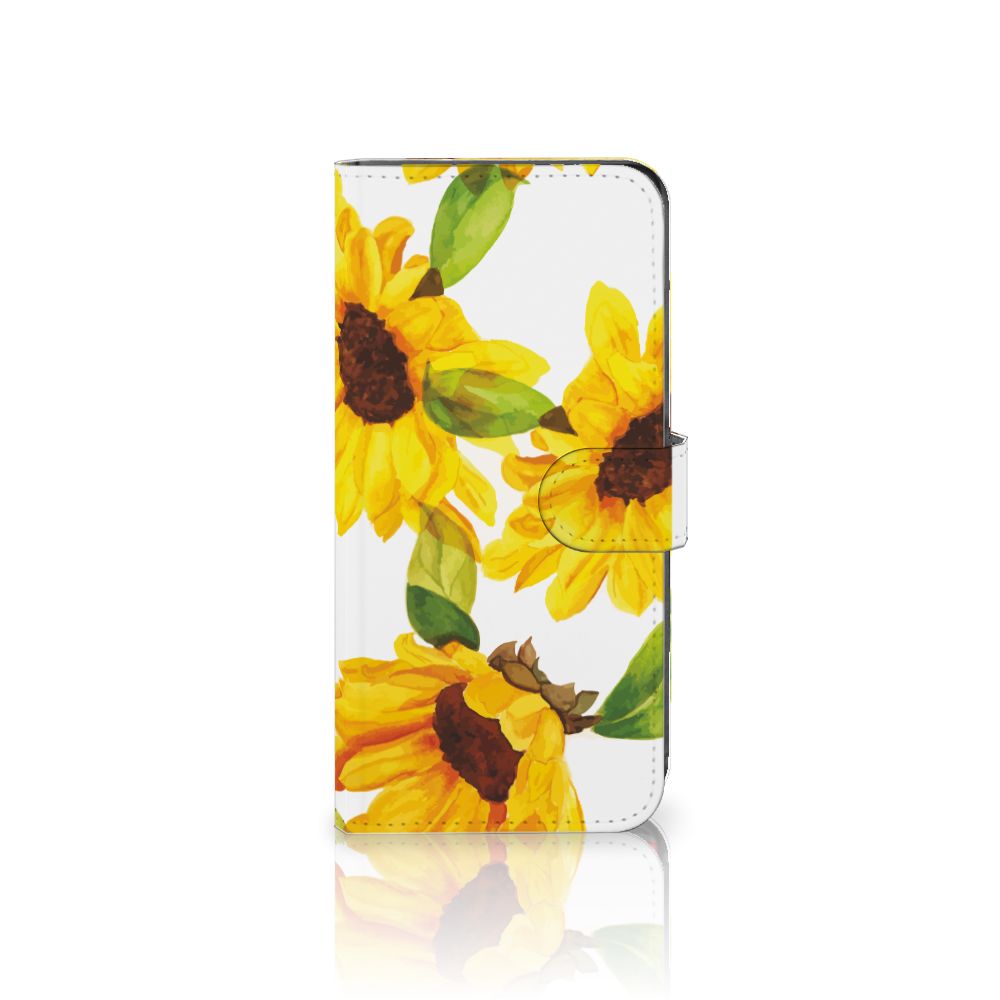 Motorola Moto G85 hoesje Zonnebloemen design vooraanzicht
