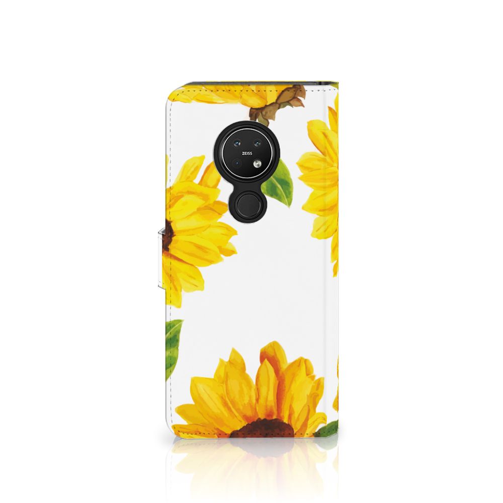 Hoesje voor Nokia 7.2 | Nokia 6.2 Zonnebloemen hoesje zonnebloemen design voorkant