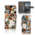 Hoesje voor Nokia C12 Dark Flowers hoesje bloemen voorkant zijkant binnenkant