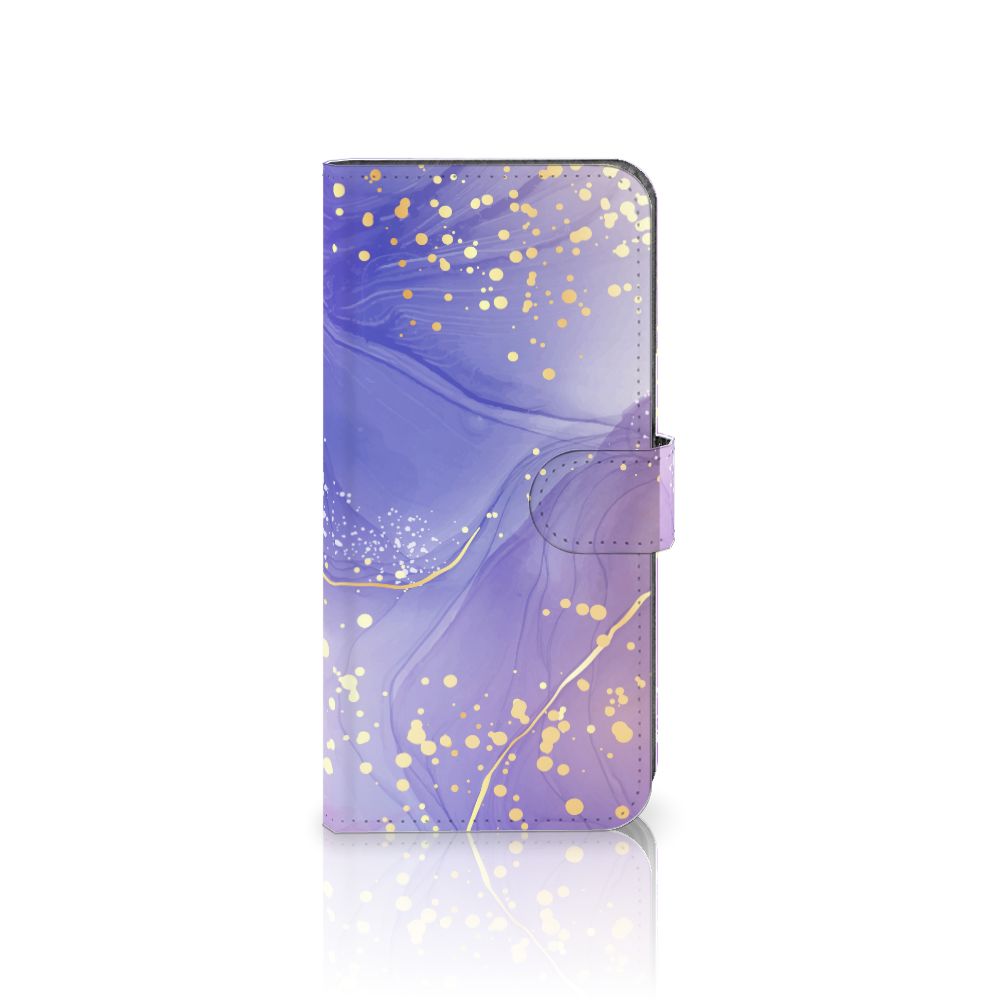 Hoesje voor Nokia C12 Watercolor Paars watercolor paars hoesje aanzicht