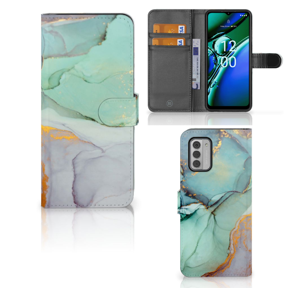Nokia G42 hoesje Watercolor Mix voorkant binnenkant zijkant