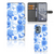 Nokia X30 hoesje voor Nokia X30 Flowers Blue bloemen design aanzicht