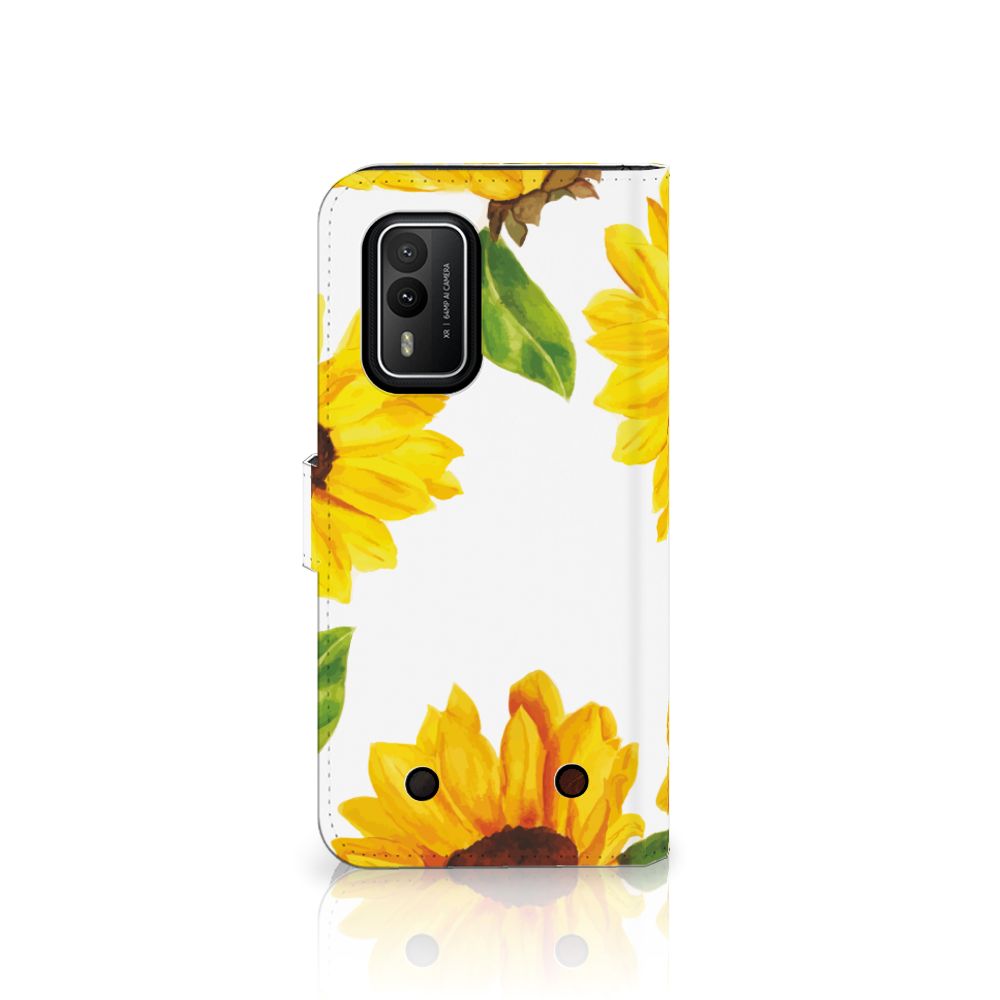 Nokia XR21 hoesje Zonnebloemen design voorkant